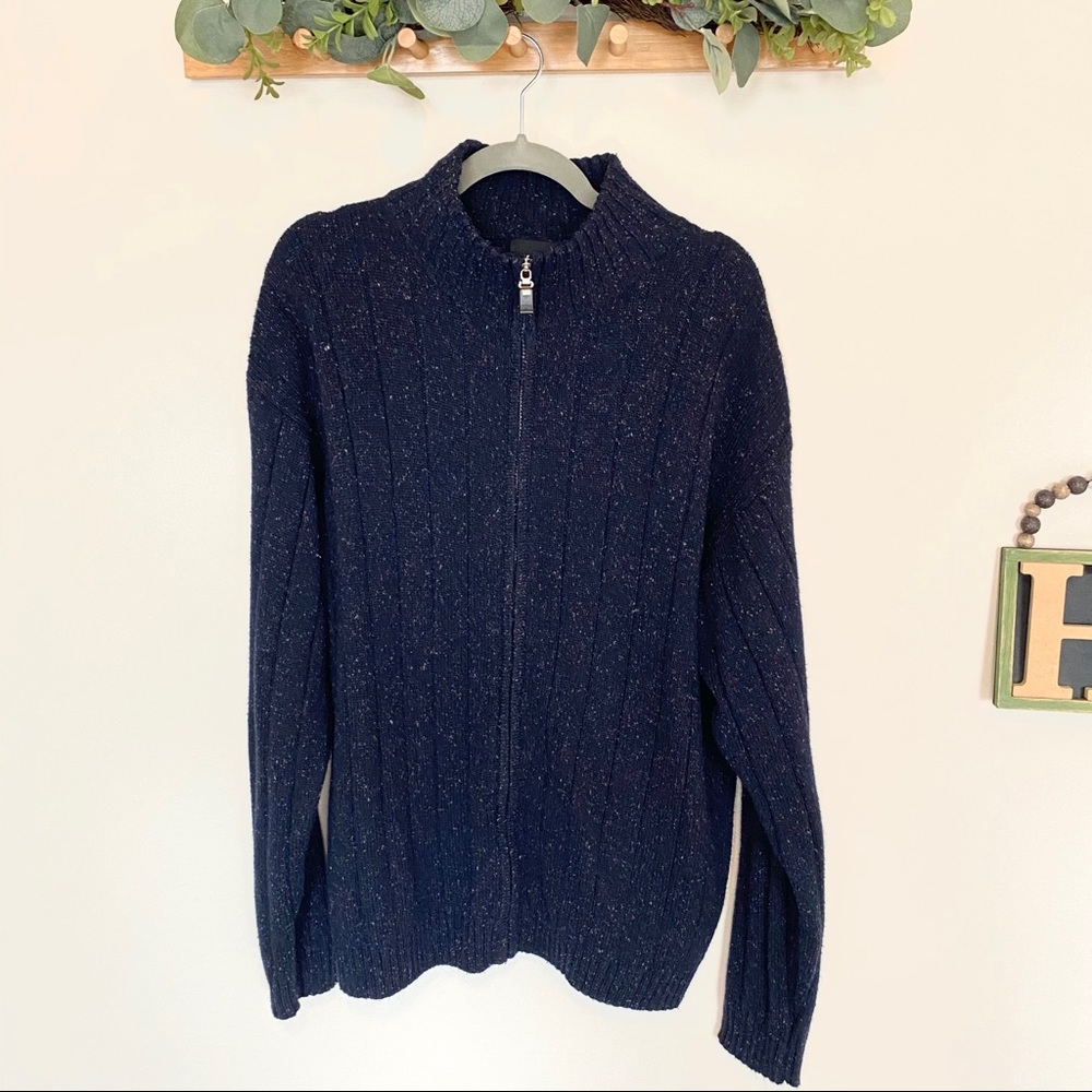 Vintage Navy Sweater Jacket